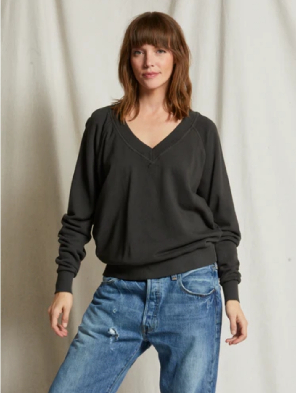 Perfectwhitetee Sinead V Neck Sweatshirt